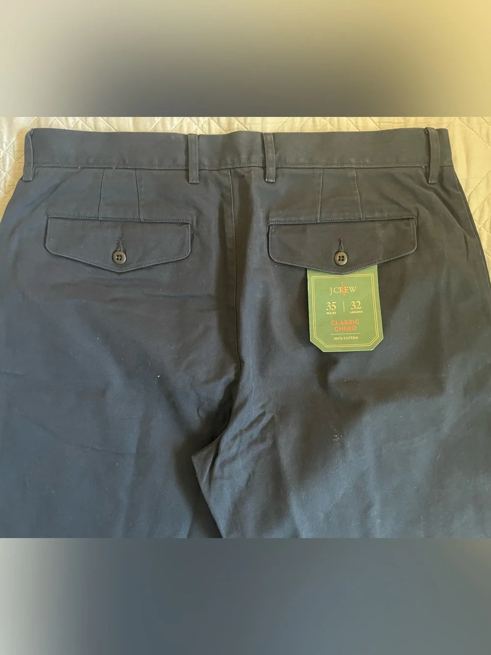 J. CREW Classic chino pant in Storm Navy Size 35/32 NWT $98 BE611